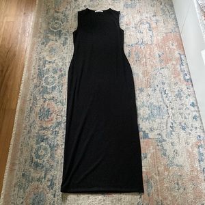 Reformation Black Knit Midi Dress